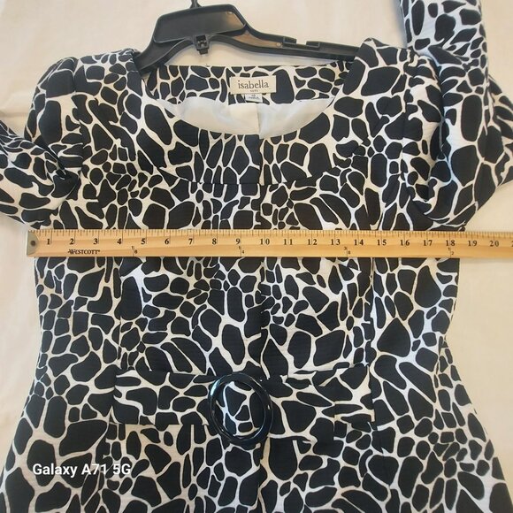 Isabella Size 10 Womans Blazer, Black and White, Animal Print, Lined, $Front Hid - Picture 6 of 7